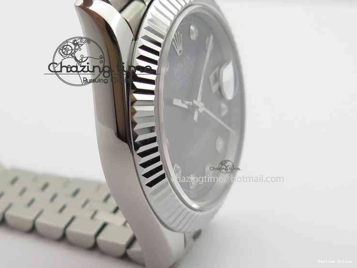 0129 Trendy DateJust II 41mm BP Maker Best Edition Black MOP Diamonds Dial On New Version Jubilee Bracelet A 3622